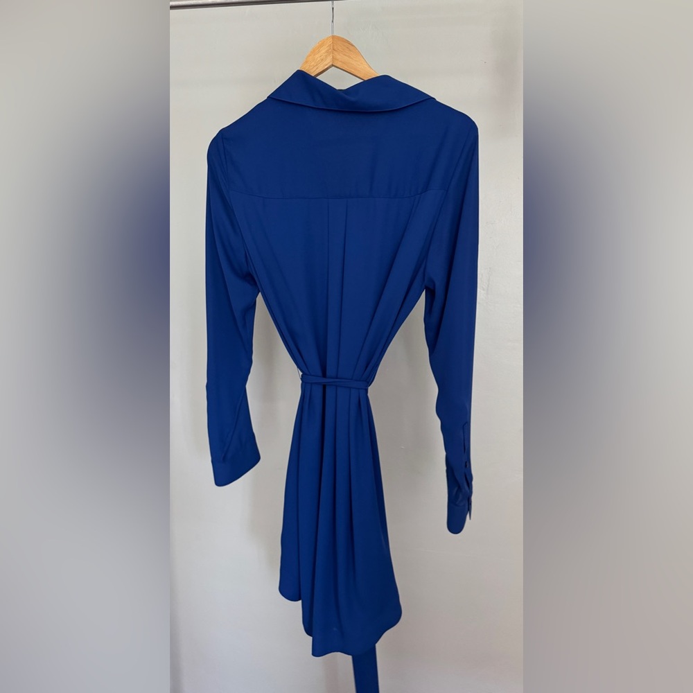 Express: Portofino Shirt Dress in Royal Blue (Size M) - Picture 4 of 6